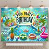 Summer Ocean Beach Palm Tree Flamingo Backgroundindoor Outdoor Courtyard Decorationsofa Bedside Background Pool Party Decoration