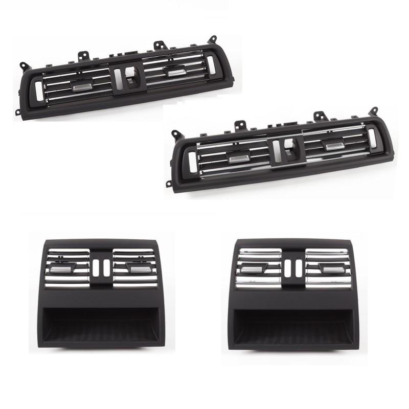 LHD Central Rear AC Conditioner Chromed Air Vent Grille Outlet Panel for BMW 5 Series F10 F11 F18 2010-2017