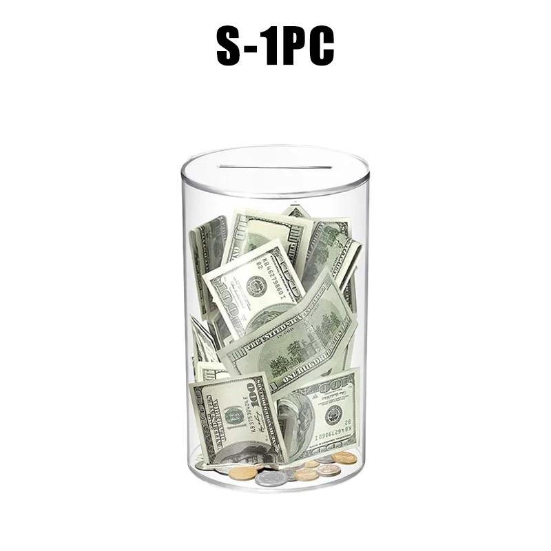 Piggy Bank for Adults Must Break To Open Acrylic Clear Piggy Bank Money Saving Box for Cash Saving Real Money Bank Coin Bank