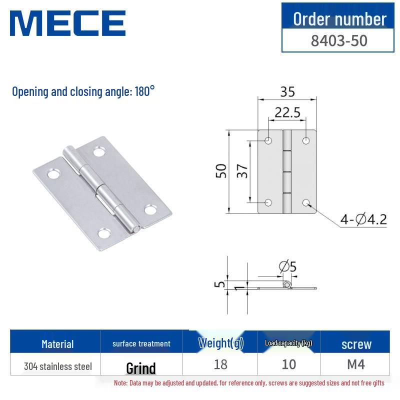 Thickened Stainless Steel Small Hinge for Folding Cabinet, Window, or Wooden Box with Lotus Leaf Design.