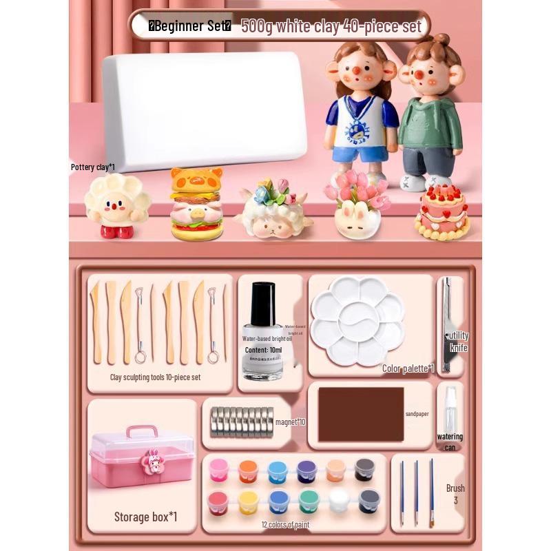 DIY Stone Clay Set: Lightweight Polymer & Colored Plasticine for Handcrafted Projects