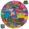 50 Inspirational Text Graffiti Stickers Colored English Hand Account Materials Stationery Decorative Stickers