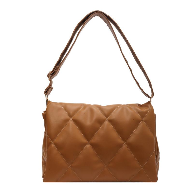

Large-capacity bag women s bag 2025 winter new high-value foreign-style shoulder bag wide shoulder strap messenger bag хакі