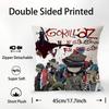 Band G-Gorillaz Music Pillow Case Square Double‑Sided Print Cushion Case For Sofa Home Bedchamber Decor Gift