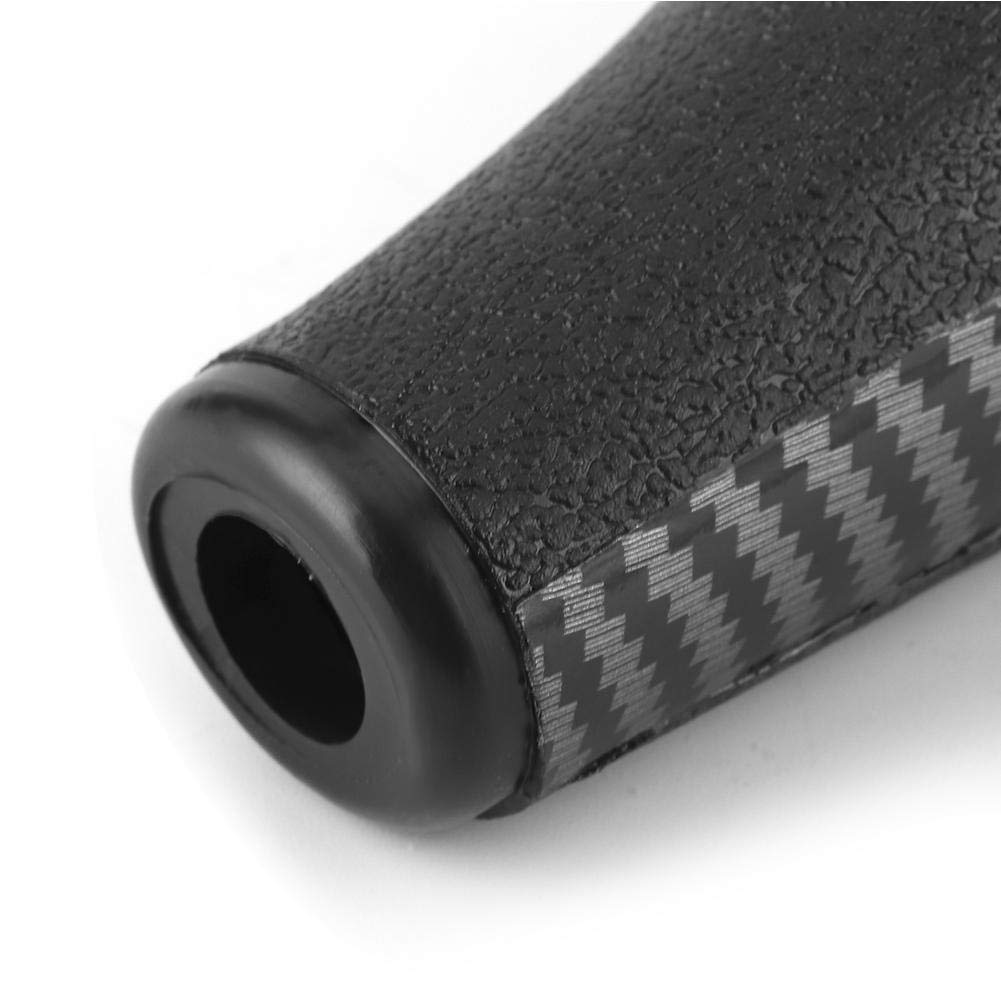 Akozon Car Gear Shift Knob Carbon Fiber Pattern Head Accessories for Peugeot 206 207 208 307 308 408