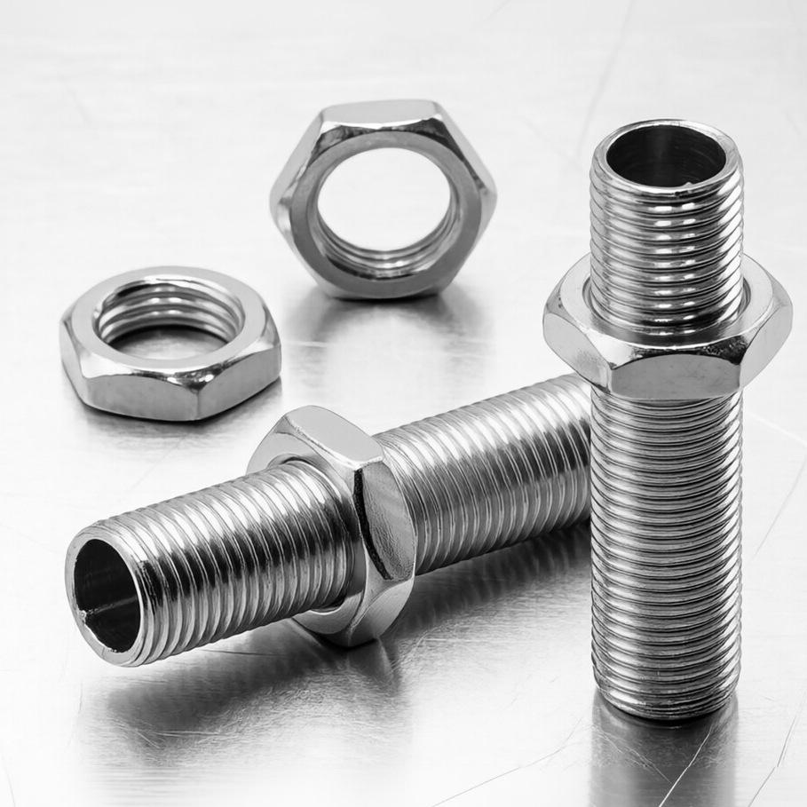 M8 Fine Thread Hollow Pipe for Lamp Connection and Wiring Support