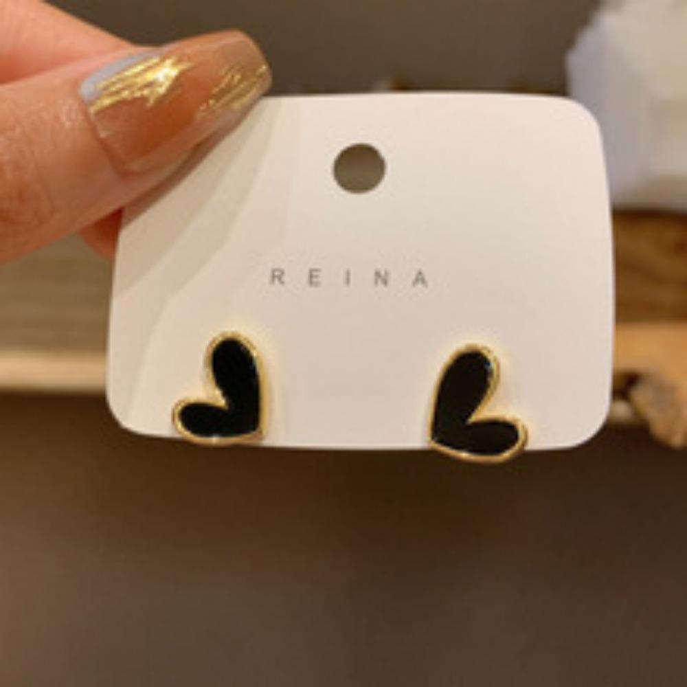 1 Pair Unique Love Daily Stud Earrings Women's Light Luxury Earrings Niche Design Earrings