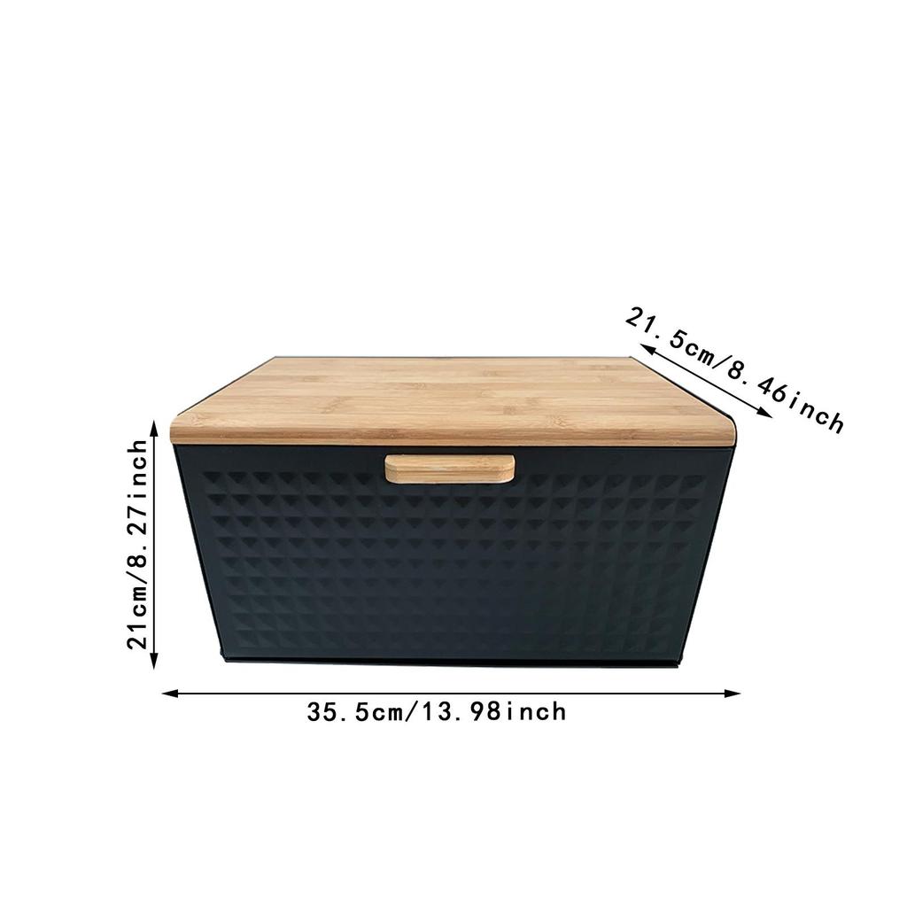 Bread Bin with Bamboo Lid for Home Baked Goods