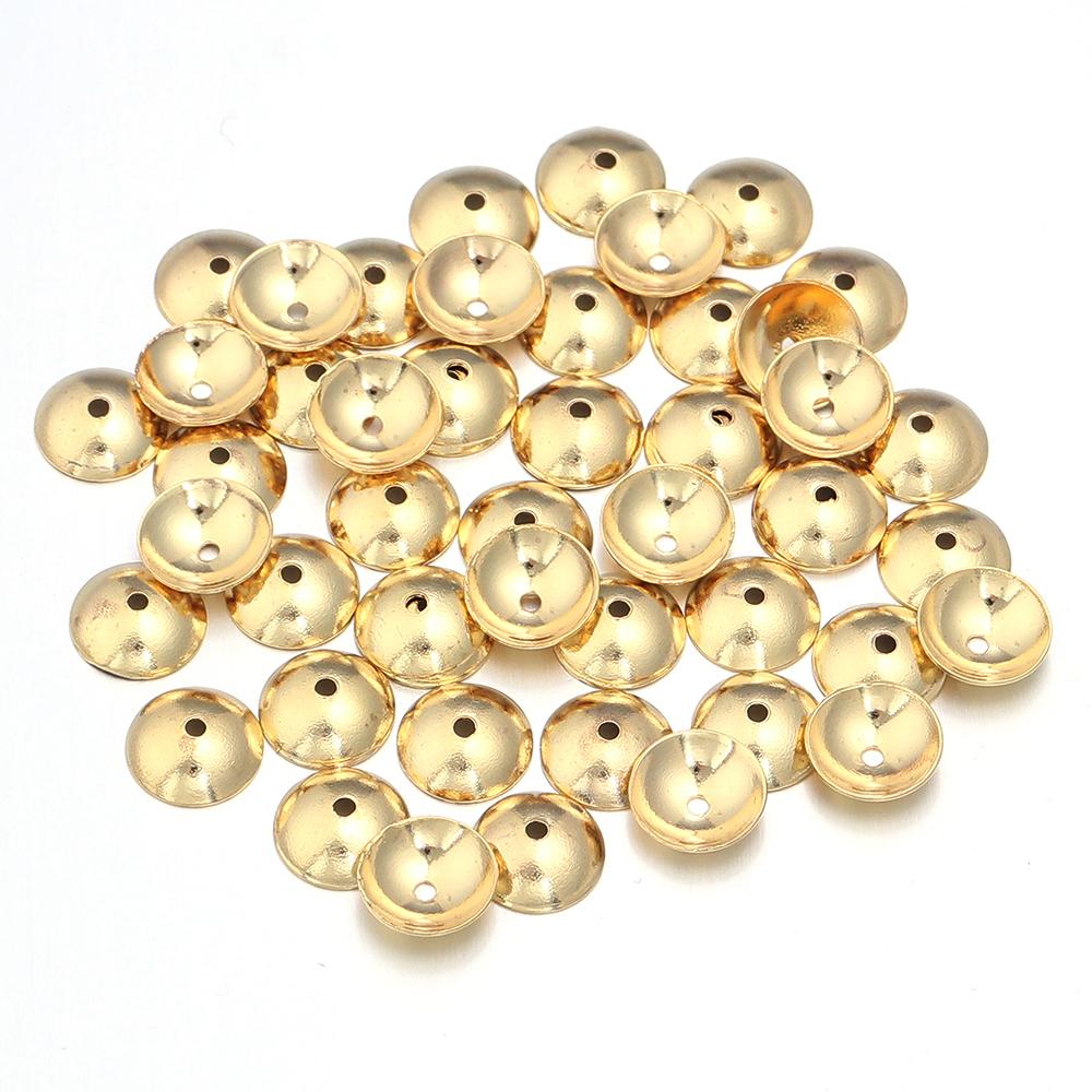 

50-100pcs/lot Stainless Steel Round Bead Caps Pearl Beads Ball Tip Cover Spacer For Jewelry Making DIY Accessories Supplies 3mm