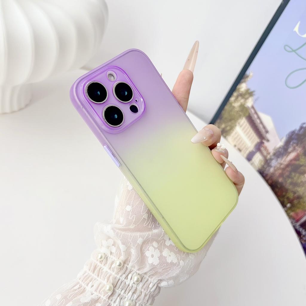 Translucent Gradient Matte Soft TPU Phone Case For iPhone 17 Air 16 Plus 15 14 13 12 11 Pro Max 17Pro 16Pro Non-slip Shockproof Protective Back Cover
