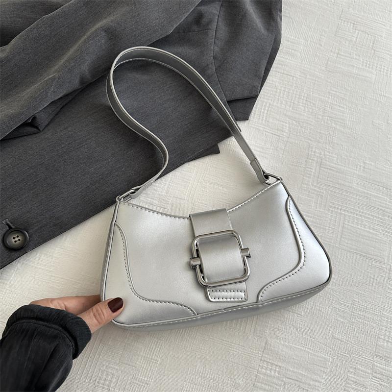 Elegant Spring Shoulder Bag For Women Trendy Pu Crossbody Bag With Exquisite Sewing Urban Fashion