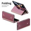 Flip Mirror Case für Samsung Galaxy Z Fold 6 5 4 3 2 Schutzhülle Smart View Kickstand Stoßfester Halter Business Vollschutzhülle