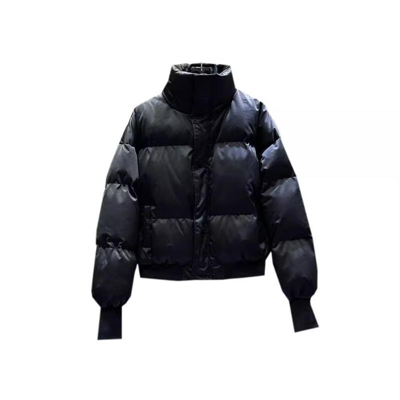 

Women s Stand-up Collar Padded Jacket, Short Two-piece Suit, Loose Warm Winter Design, Warm Thick Bread Parkas XS чёрный