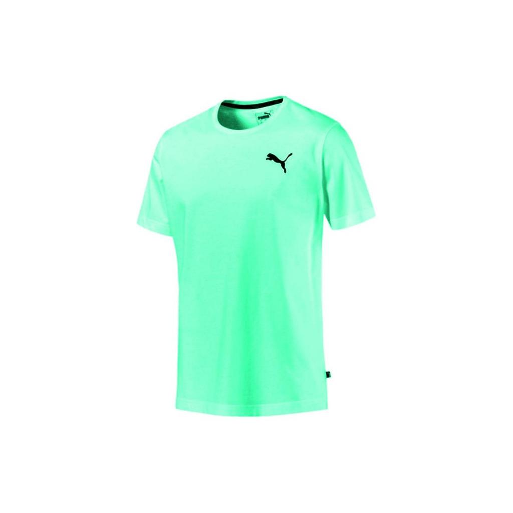 PUMA T Shirts Men's Green Crew Neck Moderate Straight Fit 584369-05