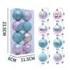 8pcs New 6cm Christmas Ball Pendant Plastics DIY Xmas Tree Charm Electroplated Christmas Supplies Party Decoration
