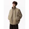 Men's Winter Trendy American Stand Collar Bomber Jacket with High Street Design - Thickened Warm Cotton Coat