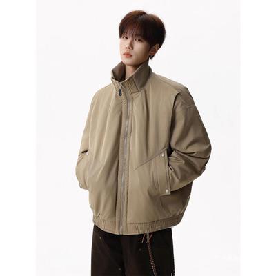 Veste Bombeur Américaine Tendance Hivernale pour Homme avec Design High Street - Manteau Chaud Épais en Coton