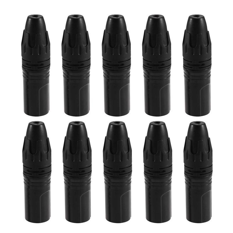 ABUO-DIY Microphone XLR 3Pin Male Plug Connector Cable 10Pcs Solder Plug MIC Adapter Earphone Light For Speaker Transmission