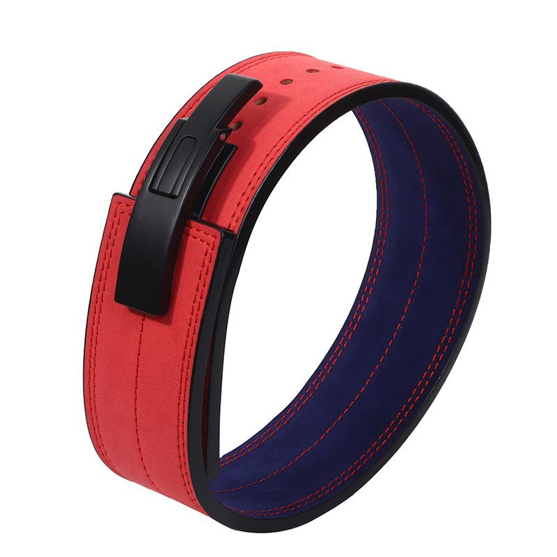 Пояс для фитнеса + приседания, тяжелая атлетика, силовая тяга, спортивное защитное оборудование L-120cm 85cm-105cm красный