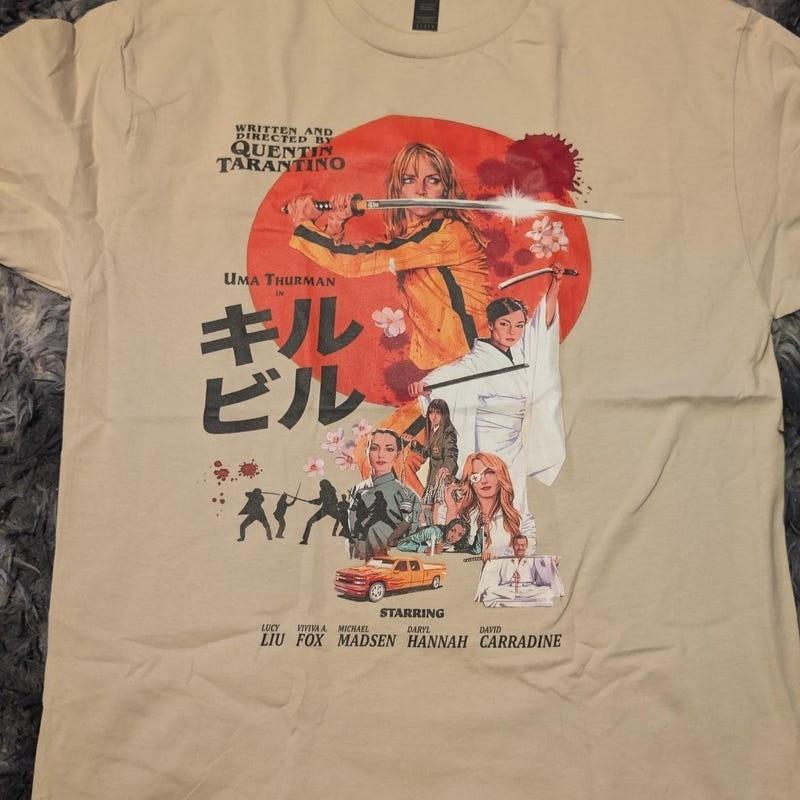 

Футболка Убить Билла, Футболка Квентина Тарантино, Ума Турман, Ретро Футболка с Фильмом Унисекс XXXXL
