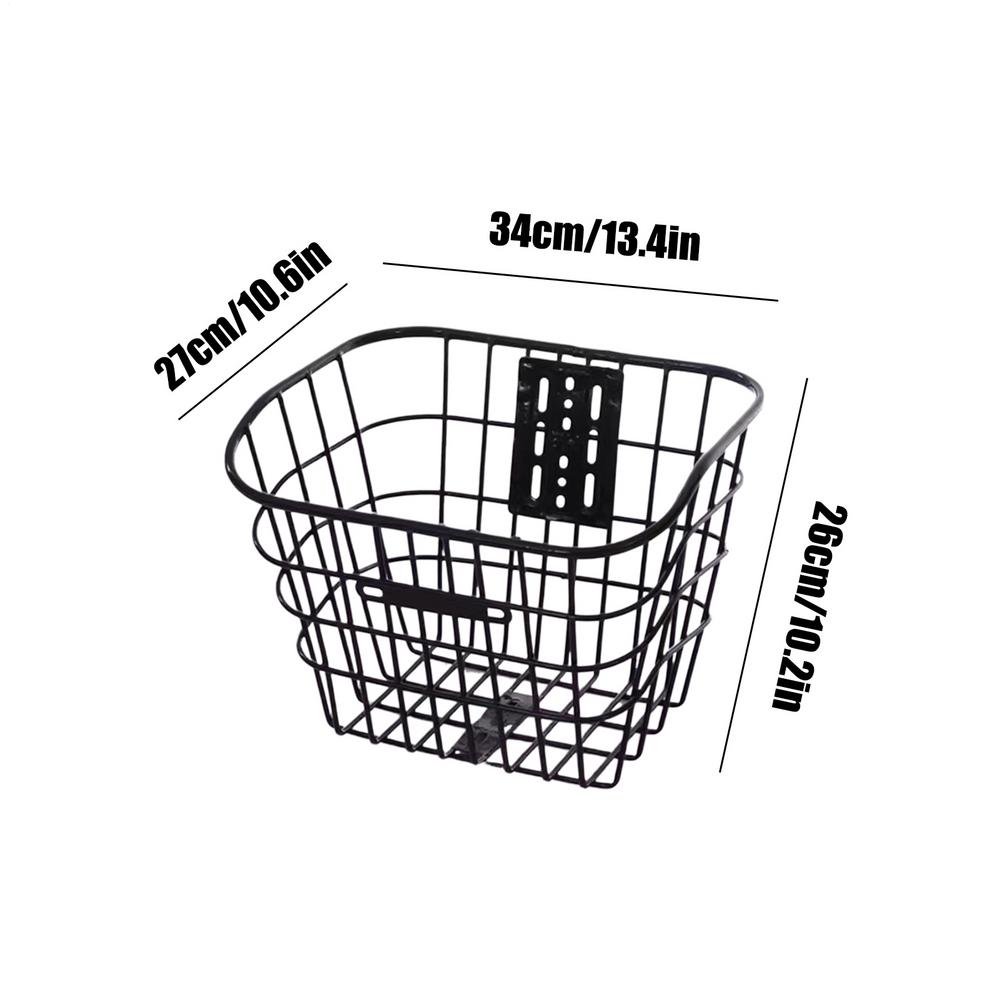 Bicycle front basket Removable Thickened iron basket Convenient for children and adults to store items Perfect cycling accessory