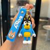 6Pcs Animation Bluey Family Doll Creative Car Chain Keychain Bag Pendant Exquisite Children'S Backpack Pendant Couple Present