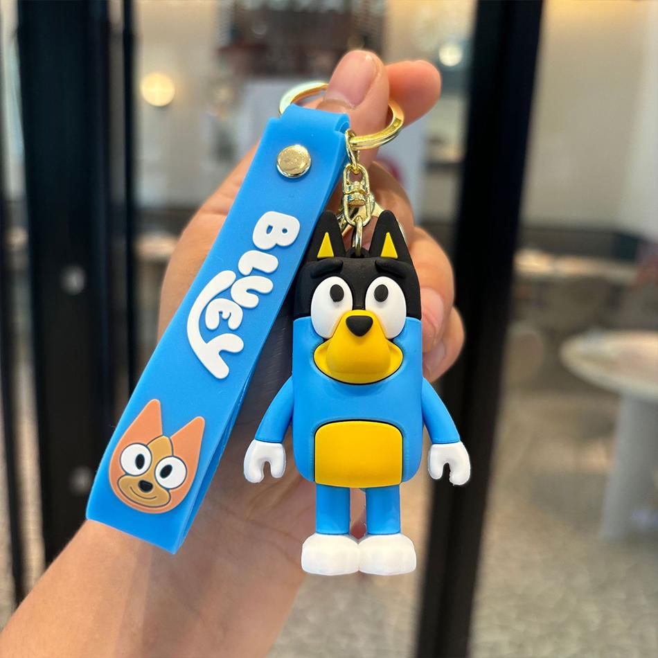 6Pcs Animation Bluey Family Doll Creative Car Chain Keychain Bag Pendant Exquisite Children'S Backpack Pendant Couple Present