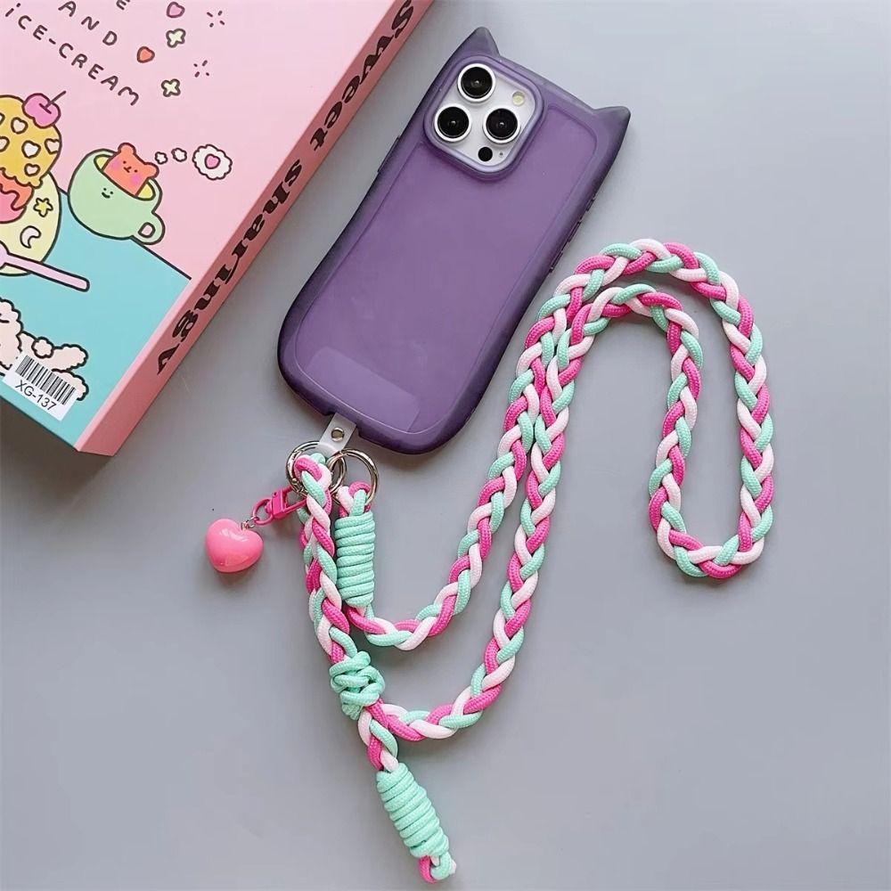 Anti-loss Phone Hanging Chain Nylon Mobile Phone Lanyard DIY Phone Crossbody Chain  Christmas Gifts