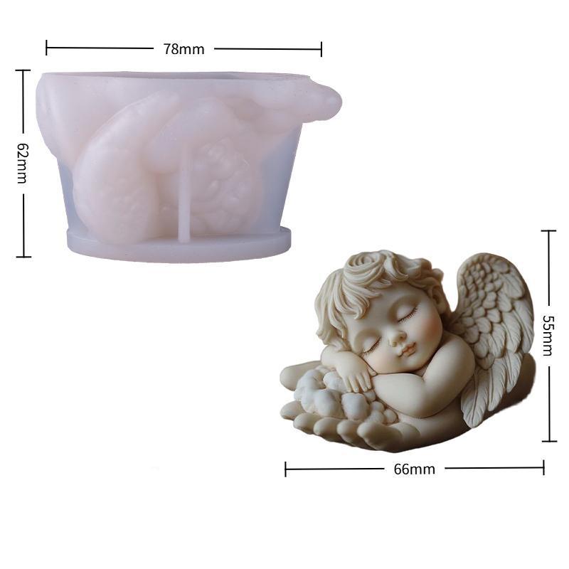 Angel  Silicone Mold Reusable Diy Candle Mold Silicone Candle Mold Flexible For Scented Candle Making Plaster Decorations