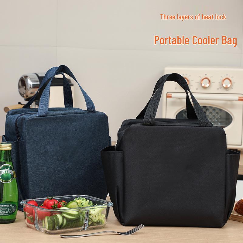 Cross-border Double Side Pocket Insulated Lunch Bag for Work