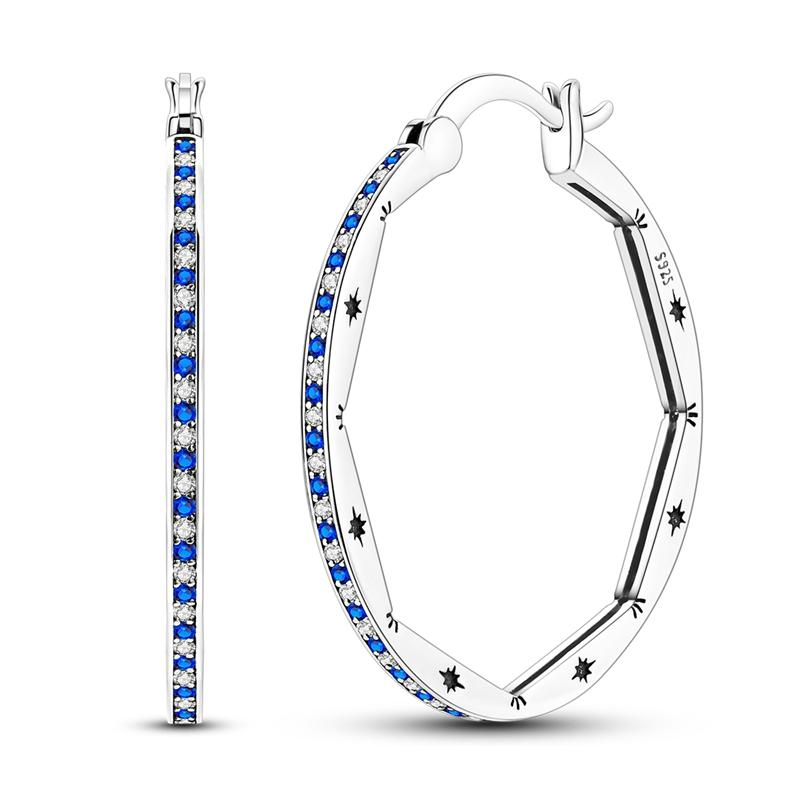 Boucles d'Oreilles Anneaux Empilés en Argent 925 Bijoux d'Oreille de Designer pour Femme Boucle d'Oreille Simple Pendientes de Luxe Bijoux de Mode