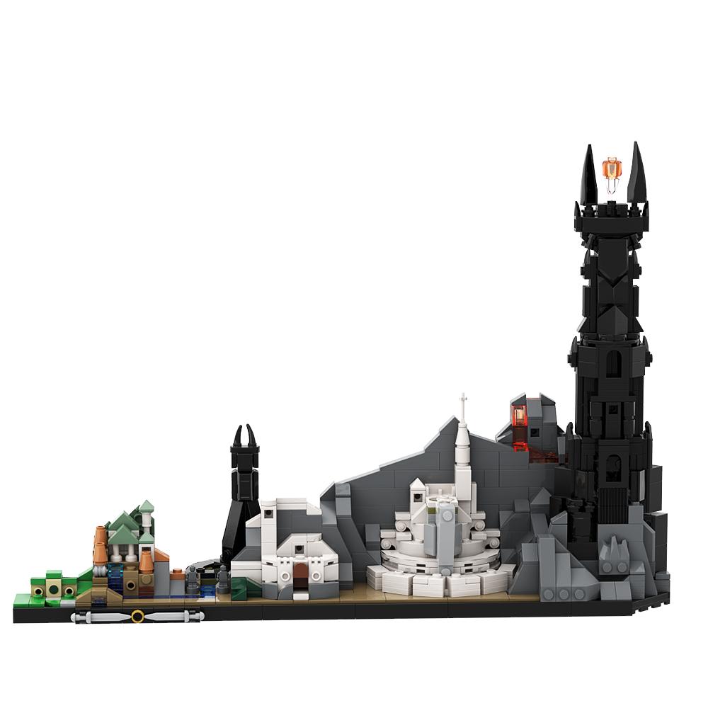 Gobicks MOC City Rings Skyline Architecture Movie Creative Model Town Street View House Building Blocks Educational Toy For Gift