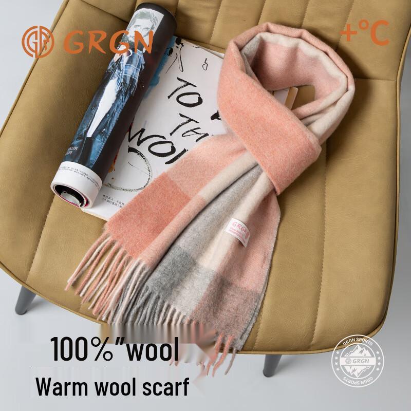 GRGN 100% Wool Women's Autumn Winter Scarf