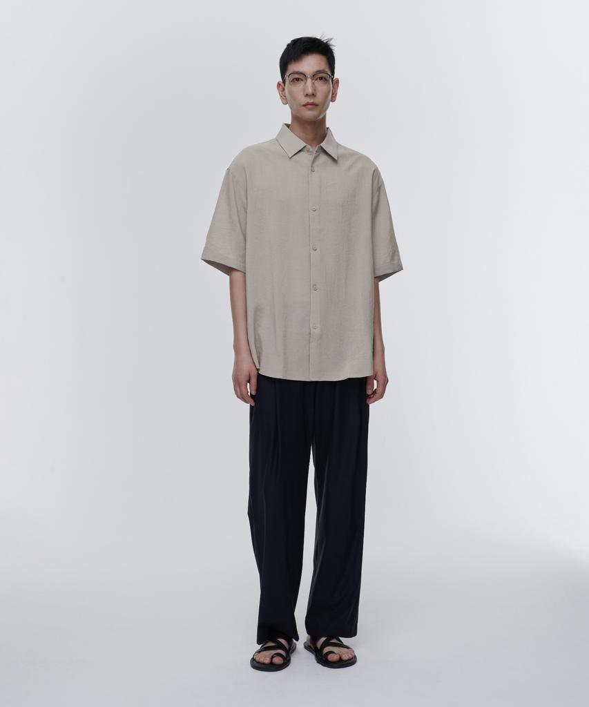 Musinsa Standard Cooling Deep Tuck Wide Elastic Waist Pants [Black]