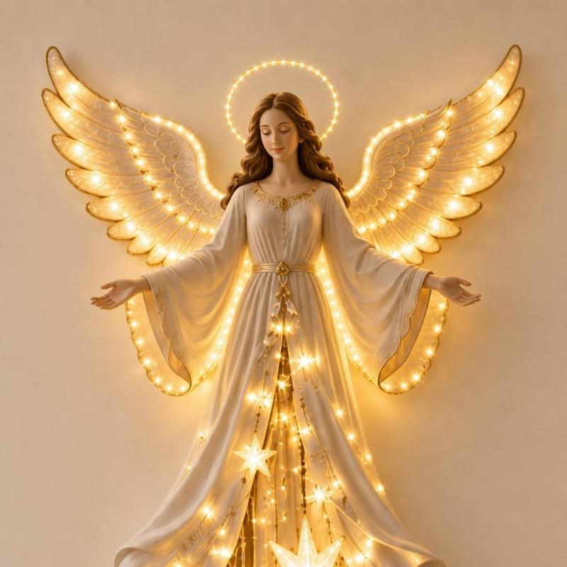 Weihnachtsengel Segens Wandleuchte Kaskadierendes Stern Quaste Licht Für Schlafzimmer Wohnzimmer Innen Weihnachten Dekoration