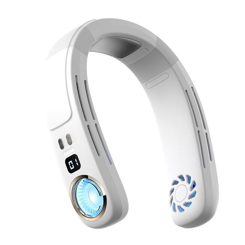 

Rechargeable Neck Fan With 4000Mah Battery, 3-Speeds, Quiet Operation, And Adjustable Angle - Outdoor Sports And Activities белый