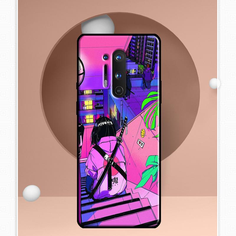 Japanese Style Anime Case For OnePlus Ace 11 9 10 Pro 9RT 10T 8T Cover For OnePlus Nord CE 2 Lite 2T N10 N20