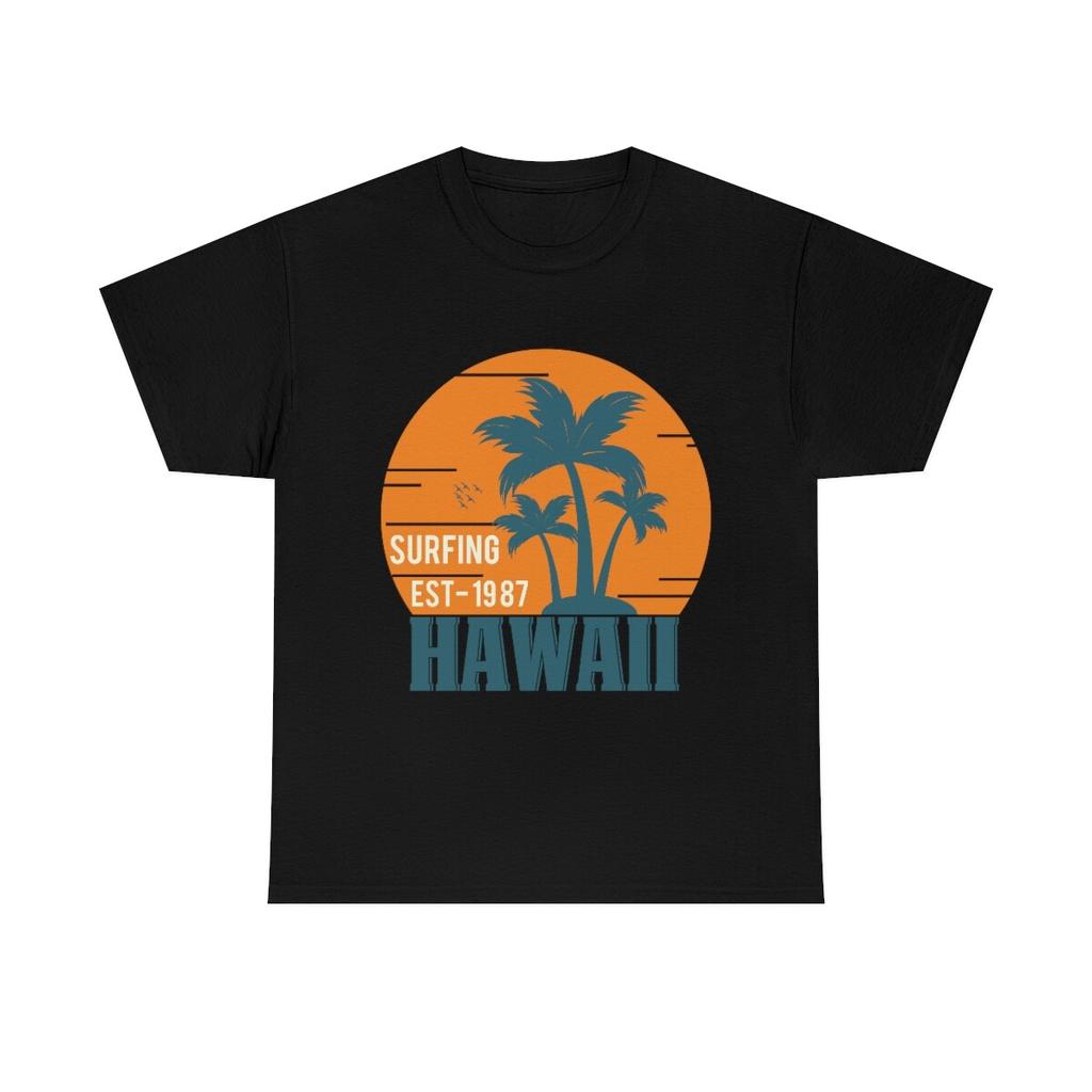Unisex Shirt Cotton Oversize Large Size New Surfing Hawaii HI Souvenir Gift Unisex Graphic Novelty T-Shirt