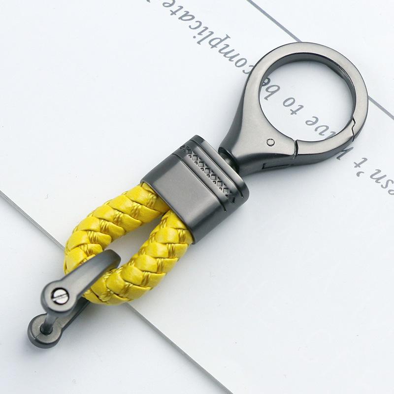 Braided Rope Sub-Gun Printing Keychain Men'S And Women'S Waist Hanging Big Head Chain General Car Key Bag Accessories