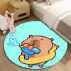 Disney Capybara Cartoon Gedruckte Runde Matte Wohnzimmer Sofatisch Schlafzimmer Boden Teppich Große Fläche Haustier Teppich Heimdeko Geschenke