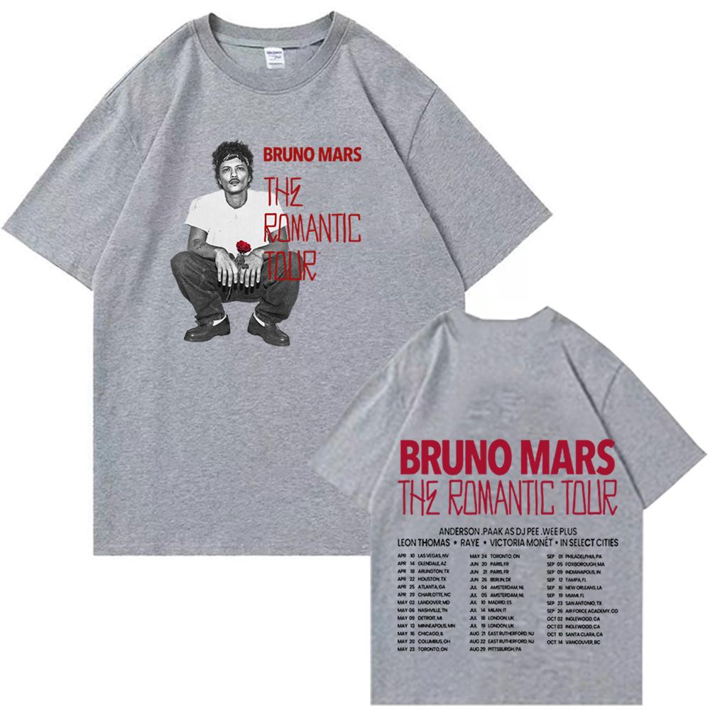 2026 New Design Bruno Mars "Romantic Journey" High-Quality Comfortable Casual Printed Men's T-Shirt