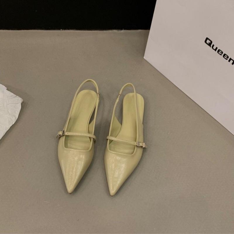 Shoes for Women Pointed Toe Women's Sandals Summer Heeled Sandals 2024 Versatile Soft Sole Shoes Fashion Women Shoes