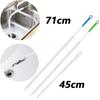 Household Cleaning Nylon Sewer Cleaning Brush Flexible Metal Sewer Pipeline Cleaning Tools Extended Kitchen Sink Brush