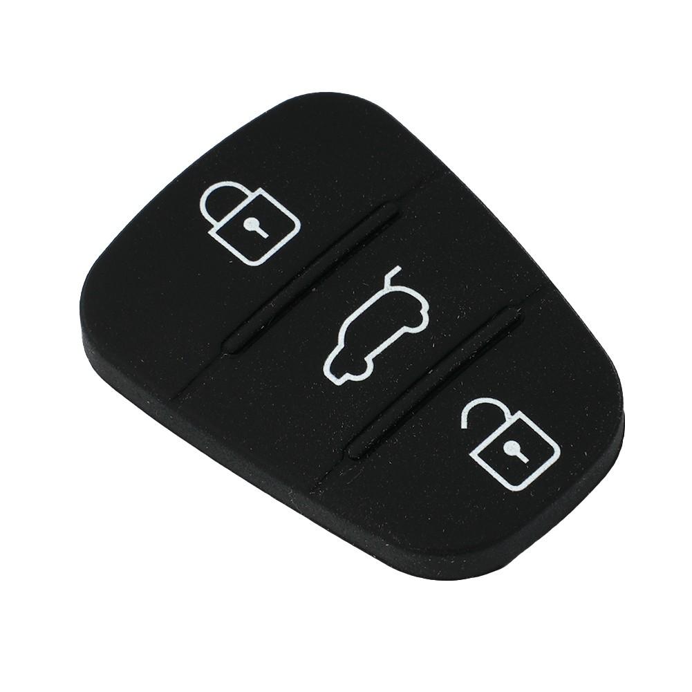3 Buttons For Hyundai I10 I20 I30 Key Button Cover Plastic 1pc Black