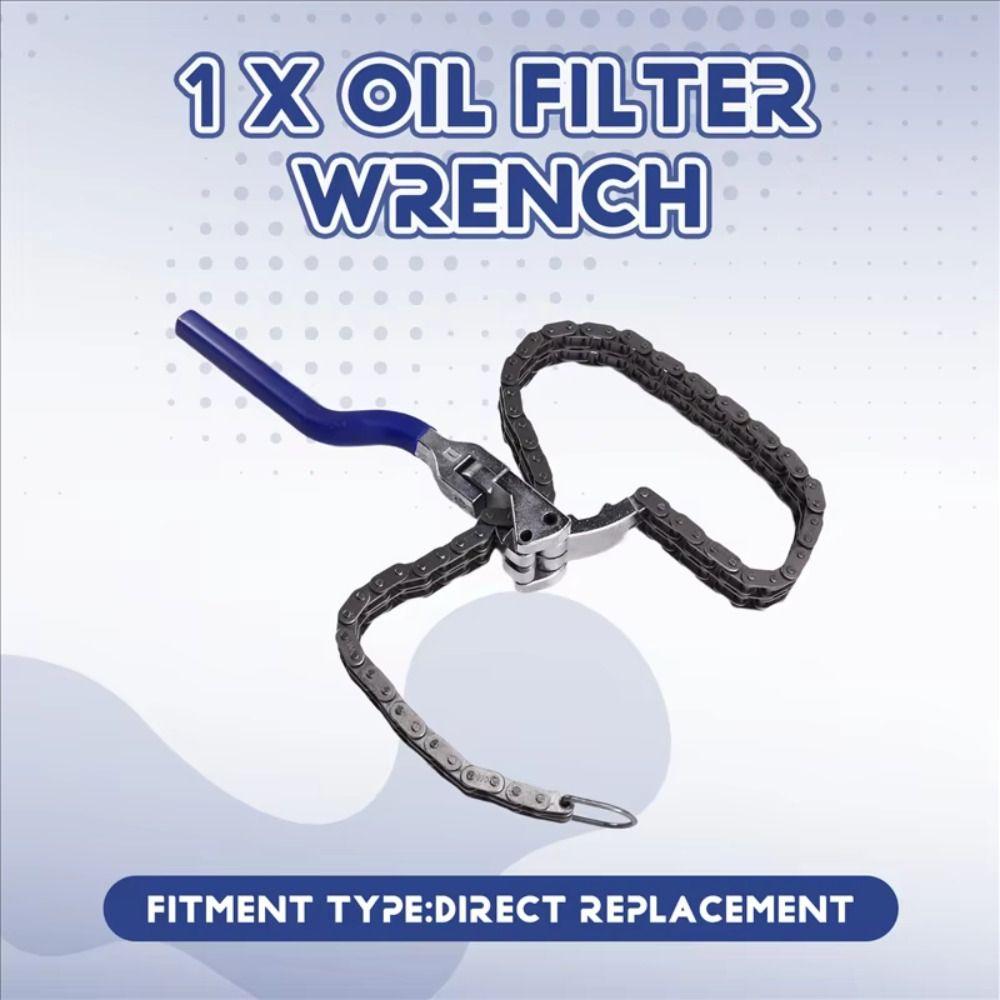 Adjustable Grip Oil Filter Wrench Heavy Duty Oil Filter Removal Tool  Auto Car Repairing