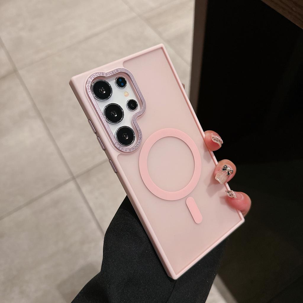 Skin Feel Matte Magnetic Wireless Charge Case For Samsung S26 S2 S24 S23 S22 FE Plus Ultra A7 A37 A17 A6 A36 A16 Cover