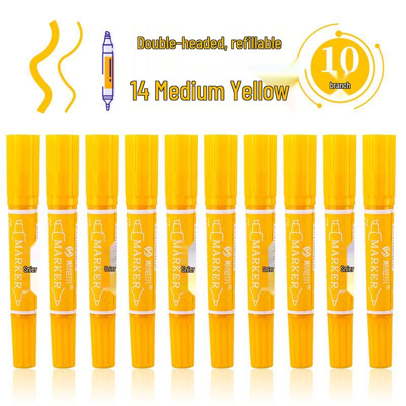 Snell 40-Color Double-Ended Oil-Based Marker Set for Children's Art and Professional Painting