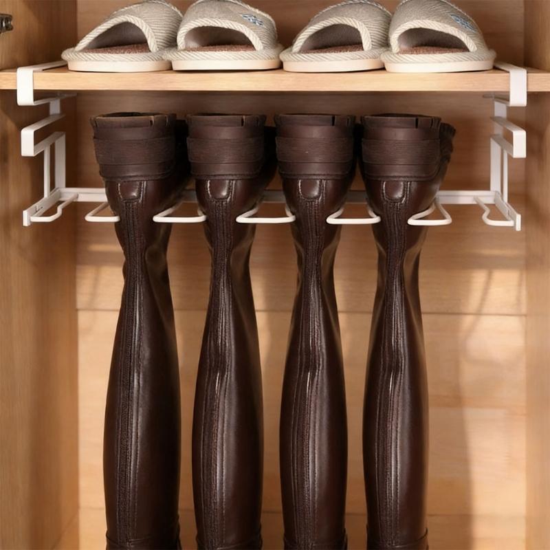 Space Saving Vertical Boot Organizers with Iron Frame & Rusts Proof Coating for Efficient Shoe Rack In Small Space