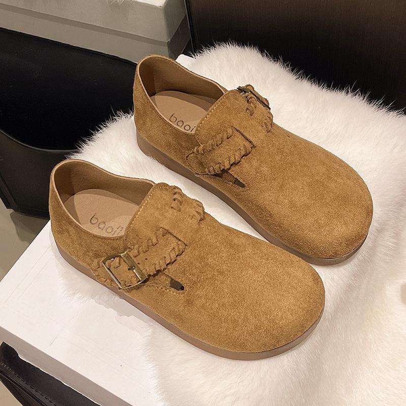 Birkenstock shoes women's 2025 new all-inclusive outer wear platform shoes bag head lazy one pedal outer wear soft-soled shoes single shoes