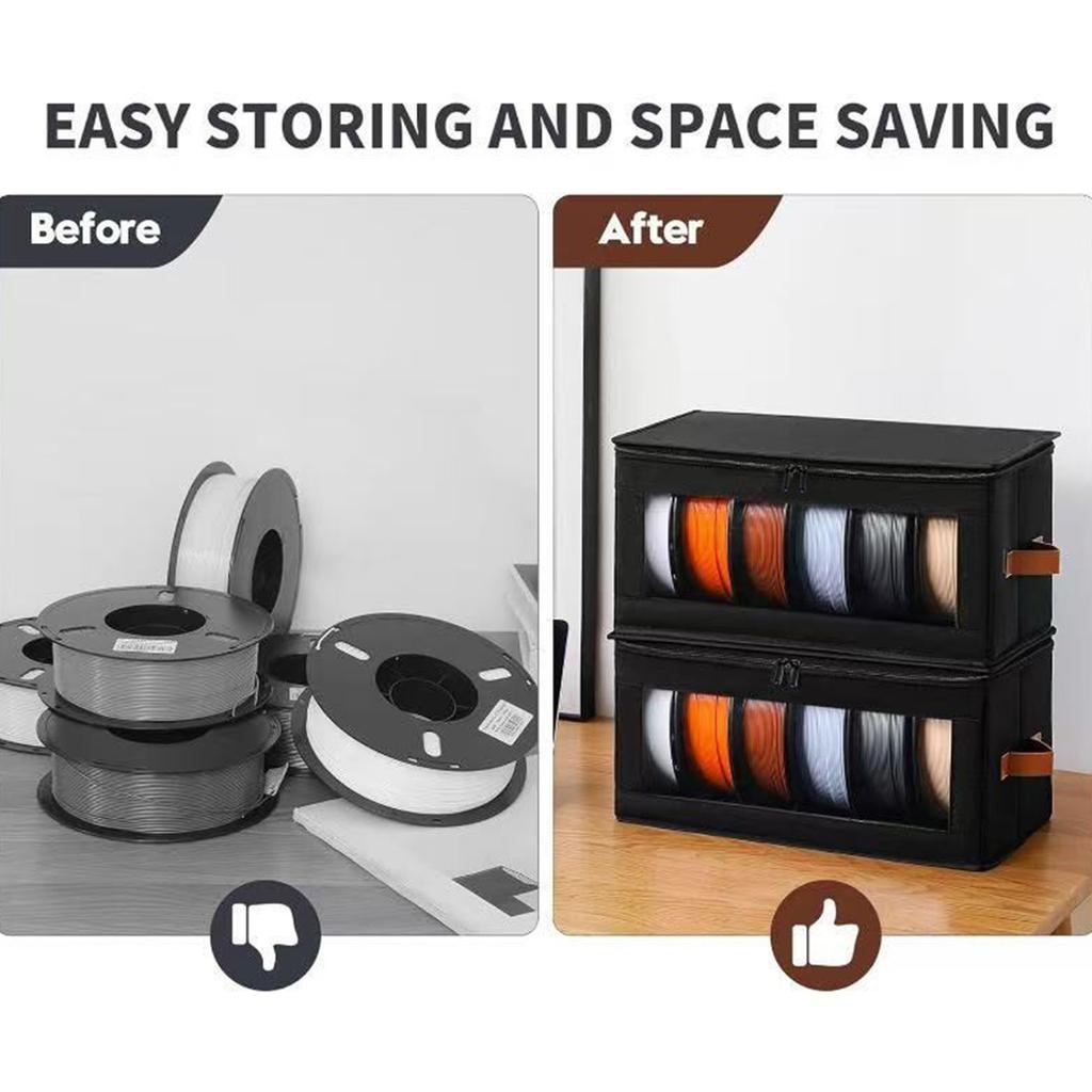 3D Printer Filament Storage Bag Filament Storage Containers Cover 3D Printing Accessories Holder Rack for Home Office Workshop